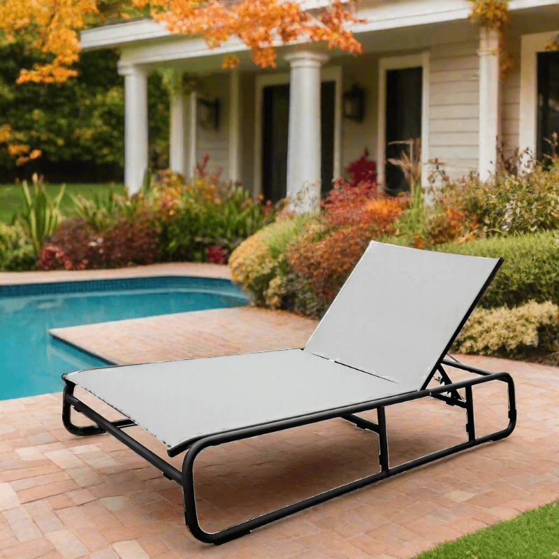 DecoScape Elephant Aluminum Outdoor Armless Chaise Lounge