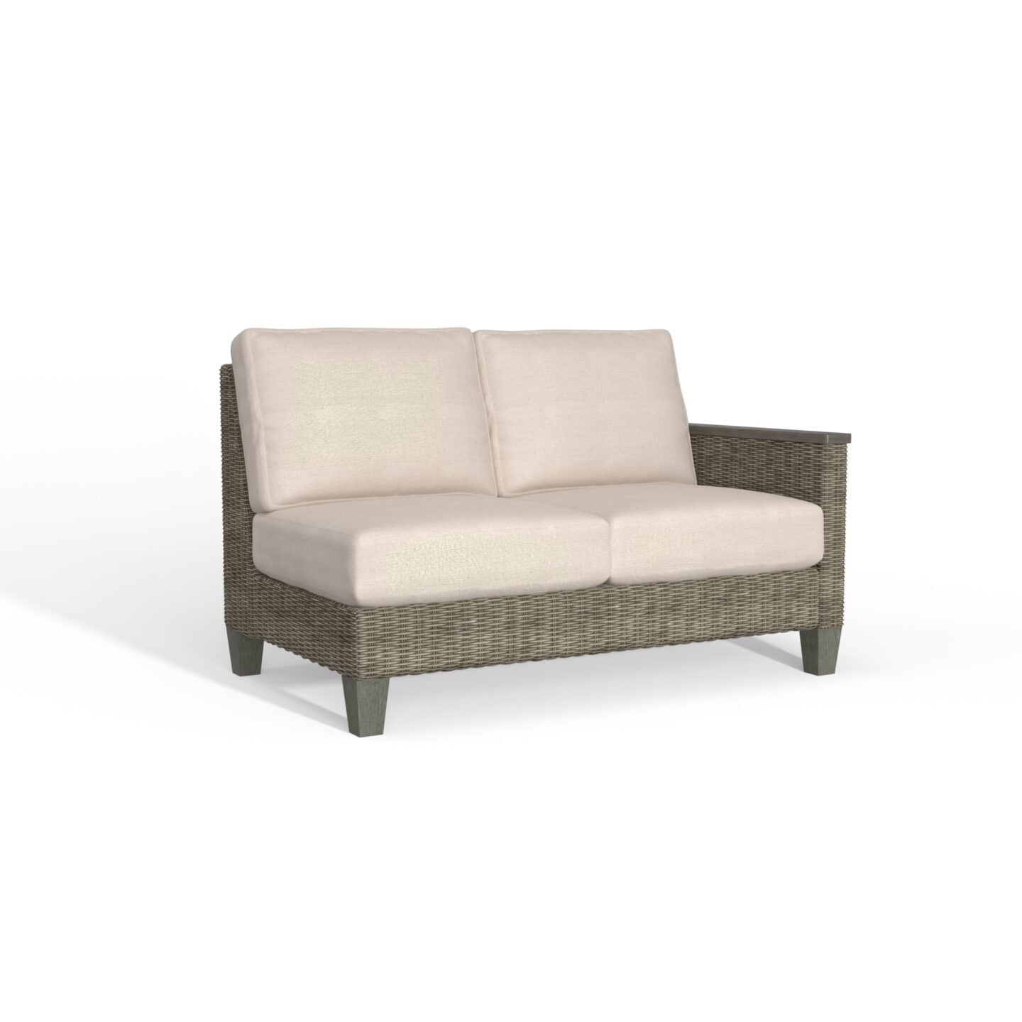 South Sea Rattan Timberline Wicker Outdoor Right-Side Facing Loveseat