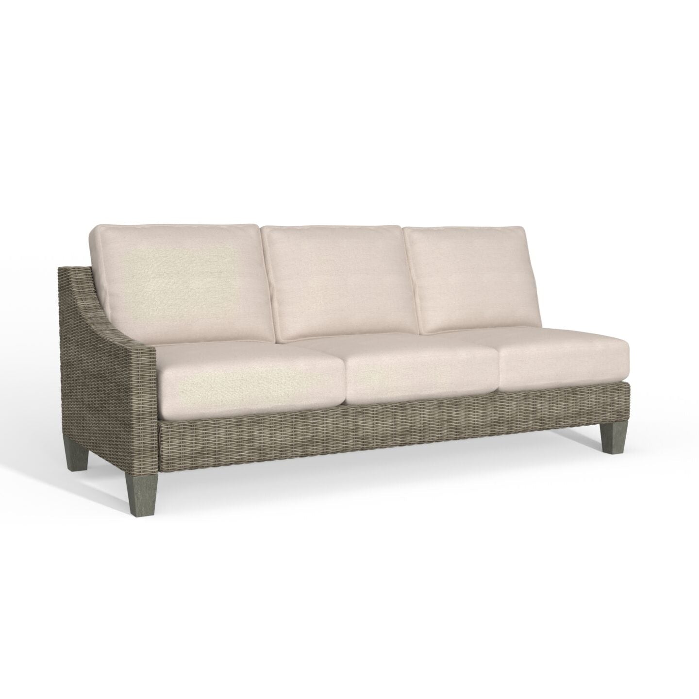 South Sea Rattan Timberline Wicker Outdoor Left-Side Facing Sofa