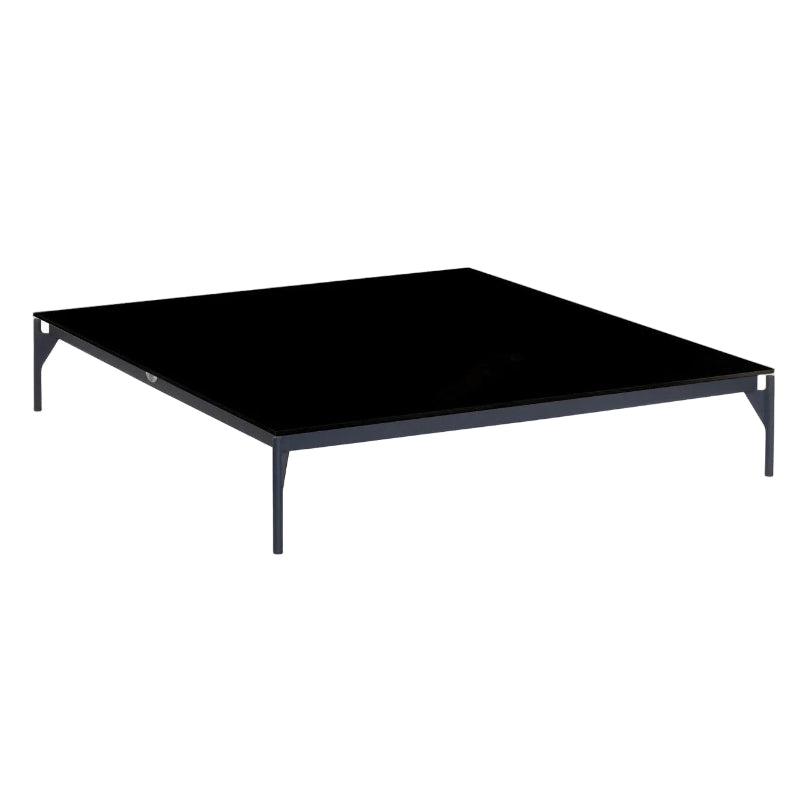 Skyline Design Boston Aluminum Outdoor Coffee Table with Glass
