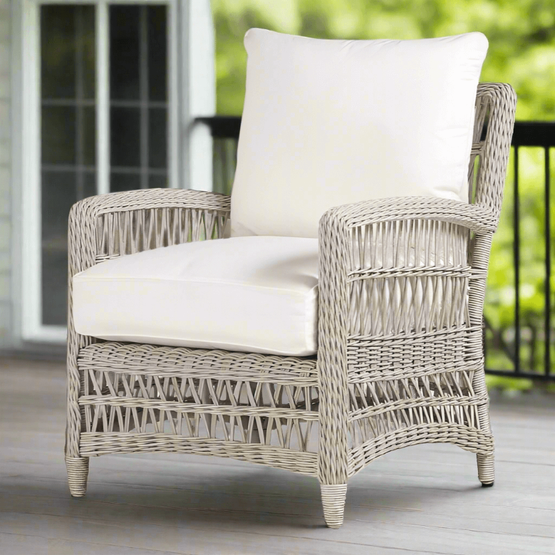 Lloyd Flanders Mackinac Woven Vinyl Outdoor Lounge Chair