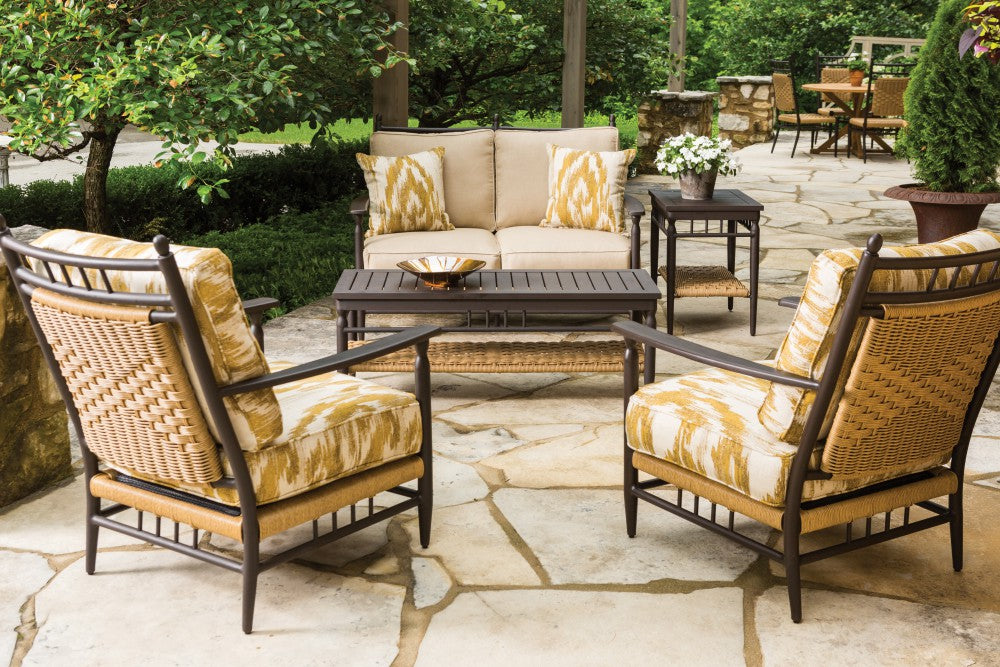 Lloyd Flanders Low Country Woven Vinyl Outdoor Lounge Chair