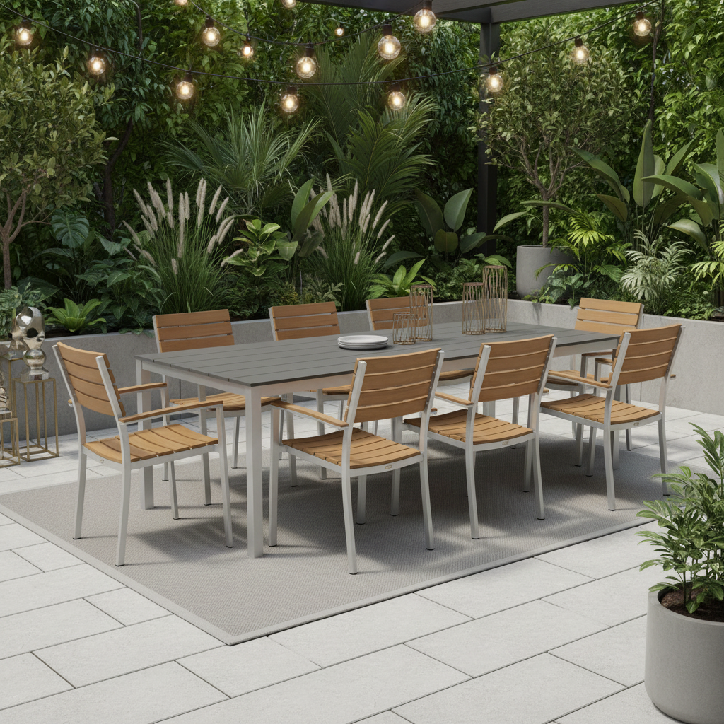 DecoScape Vienna Aluminum Outdoor Dining Arm Chair
