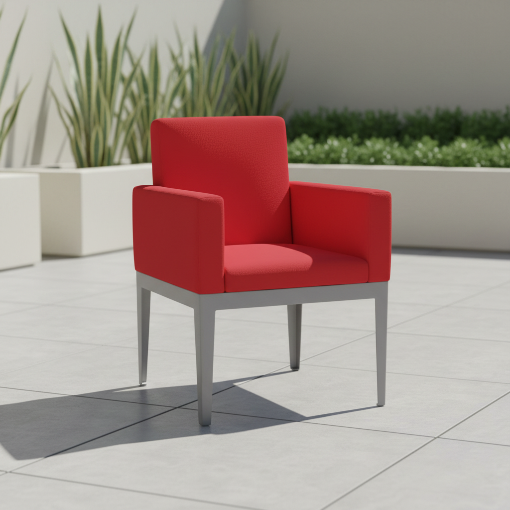 DecoScape South Beach Aluminum Outdoor Dining Arm Chair