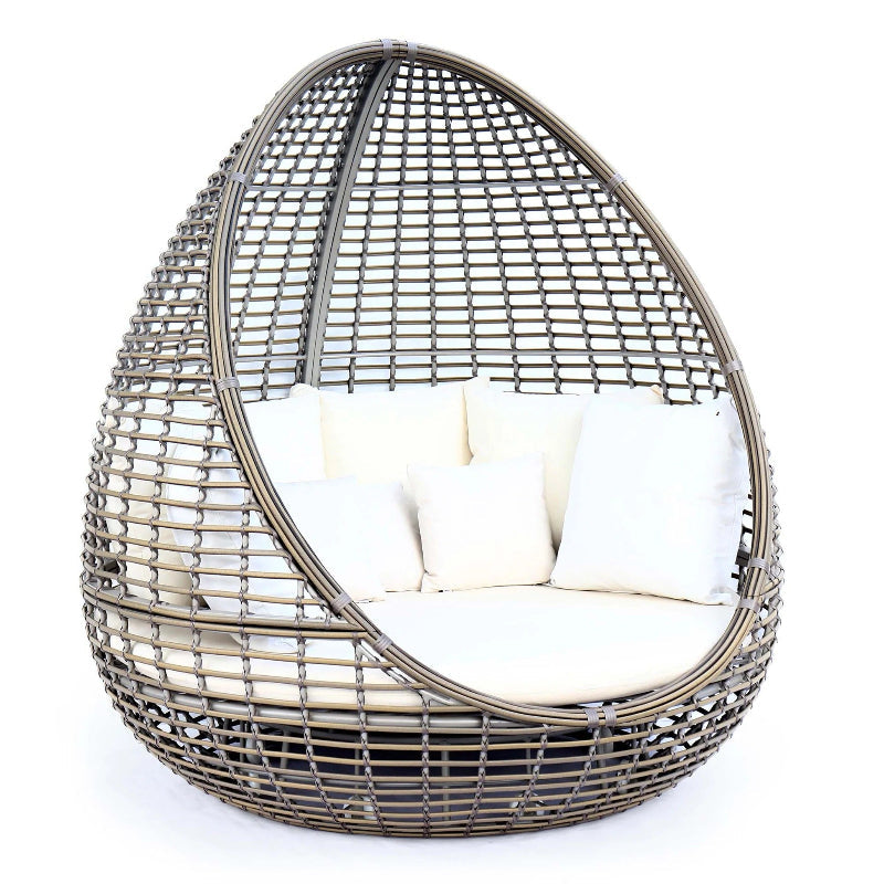 Skyline Design Faber Wicker Outdoor 2-Person Swivel Daybed