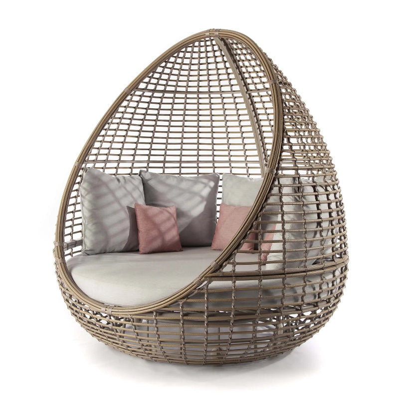 Skyline Design Faber Wicker Outdoor 2-Person Swivel Daybed