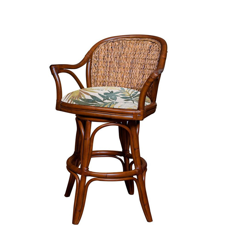 Alexander & Sheridan Panama Rattan Indoor 24" Bar Stool
