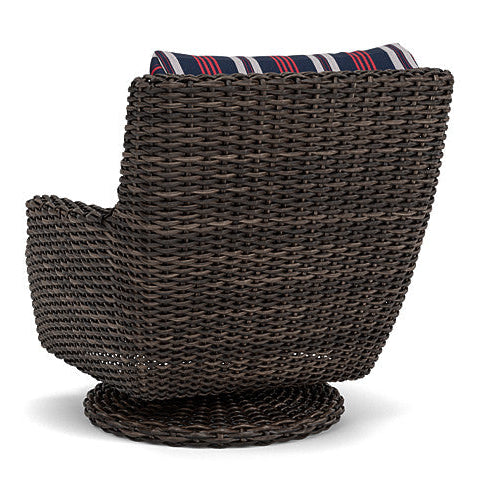 Lloyd Flanders Largo Woven Vinyl Outdoor Swivel Rocker High Back Lounge Chair