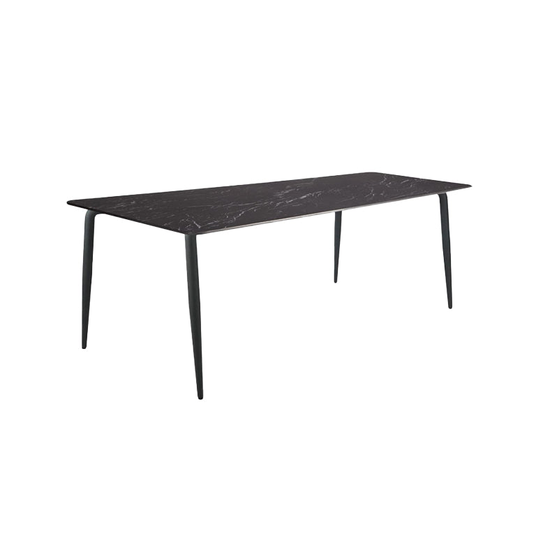Skyline Design Rodona Aluminum Outdoor Rectangular Dining Table with Glass