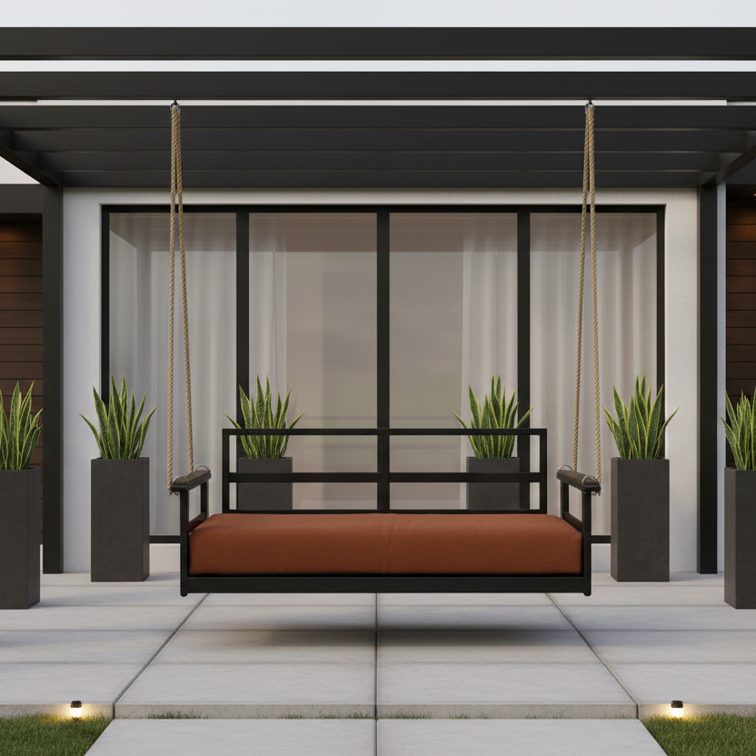 Telescope Casual Porch Swing with Arm Accents