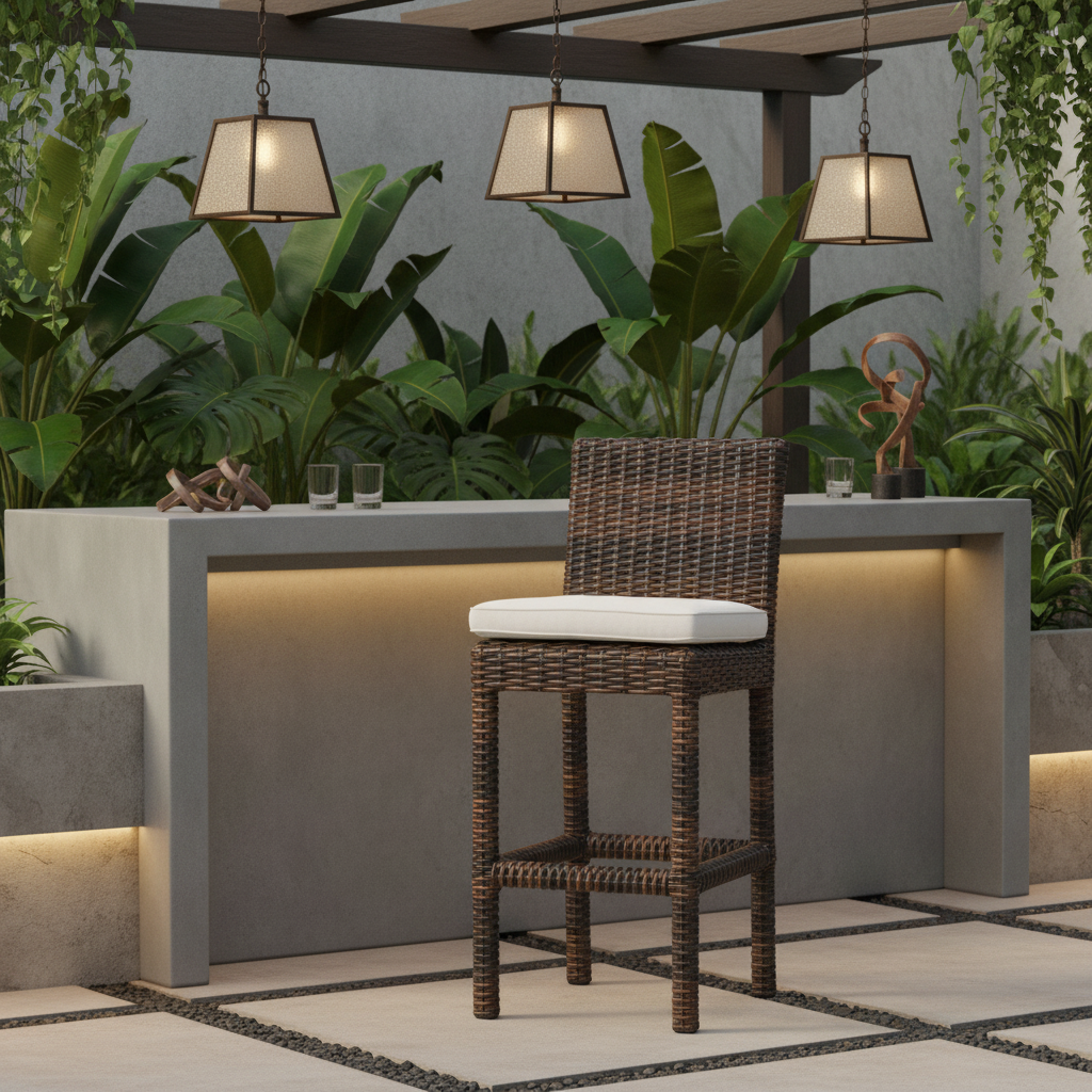 Sunset West Montecito Aluminum Outdoor Barstool