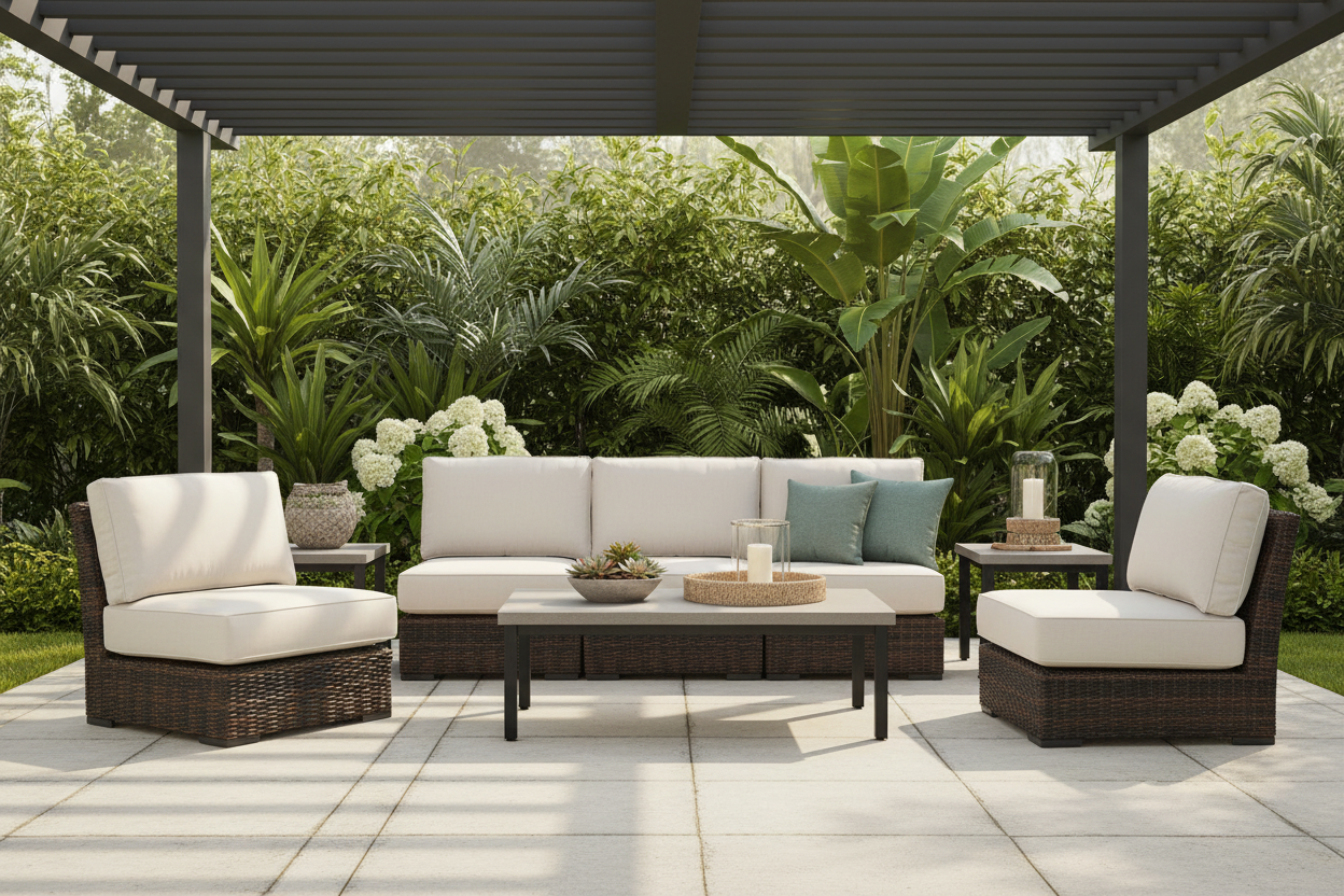 Sunset West Montecito Outdoor Wicker Armless Club Chair