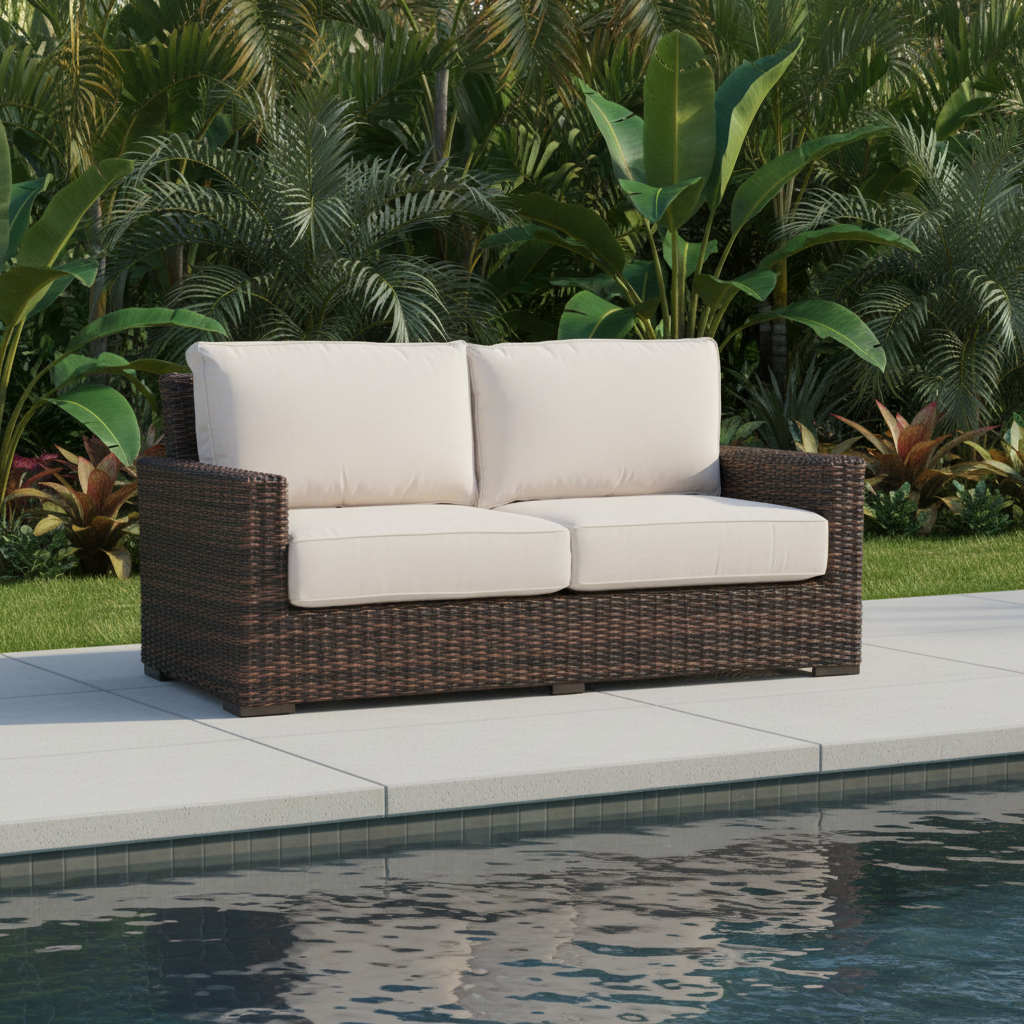 Sunset West Montecito Wicker Outdoor Loveseat