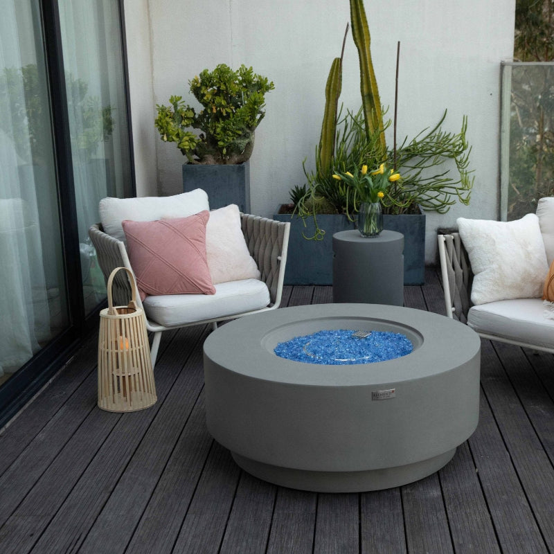 Elementi Plus Colosseo Glass Fiber Reinforced Concrete Outdoor Fire Pit Table
