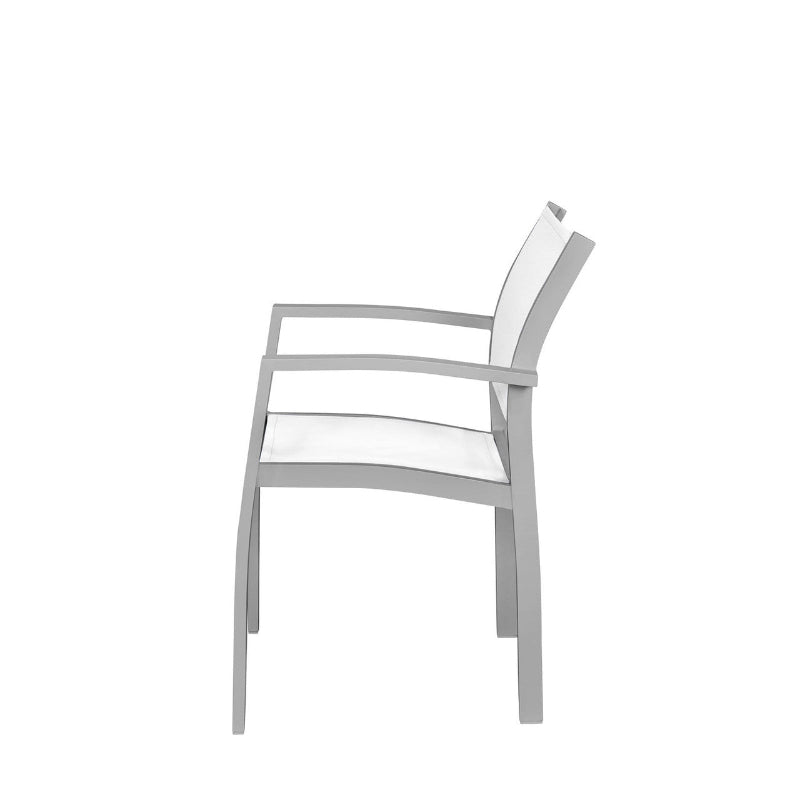 DecoScape Fusion Aluminum Sling Outdoor Dining Arm Chair