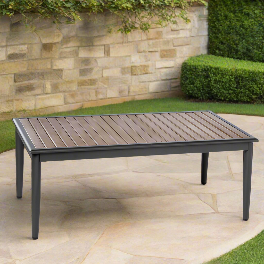 Alfresco Home Oden All-Weather HDPE and Aluminum 45'' Rectangular Coffee Table