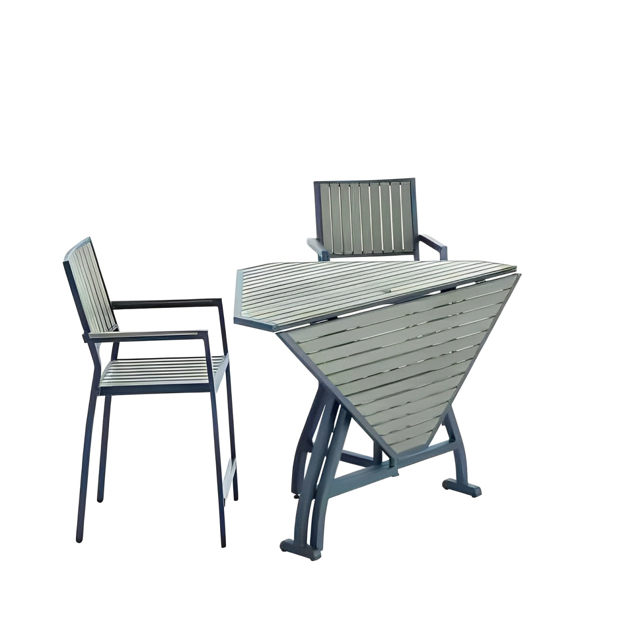Alfresco Home Oden Dark Grey All-Weather HDPE Outdoor 43" Square Counter Table