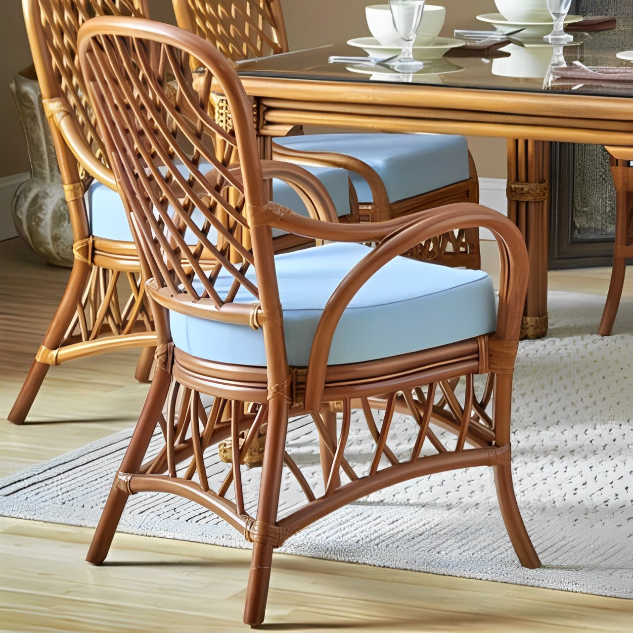 South Sea Rattan Antigua Indoor Dining Side Chair