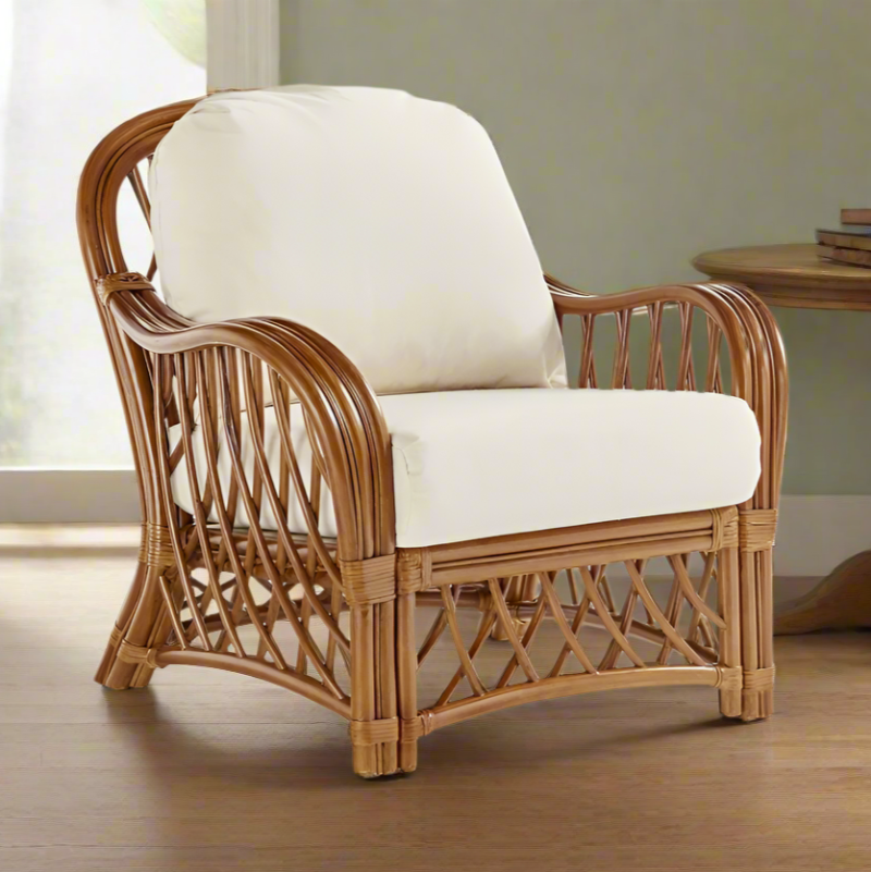 South Sea Rattan Antigua Rattan Indoor Lounge Chair