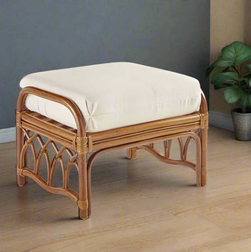 South Sea Rattan Antigua Rattan Indoor Ottoman