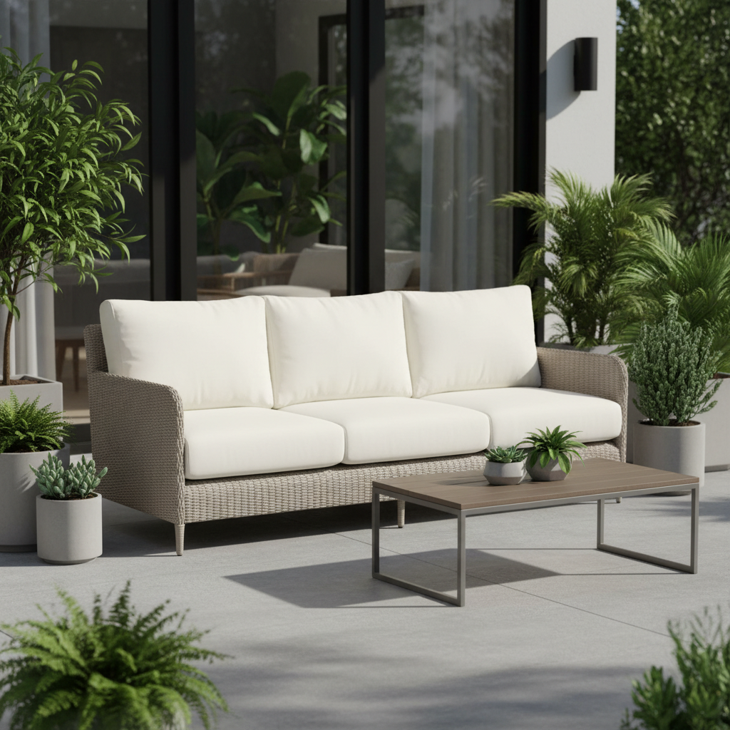 Sunset West Manhattan Aluminum Outdoor Sofa