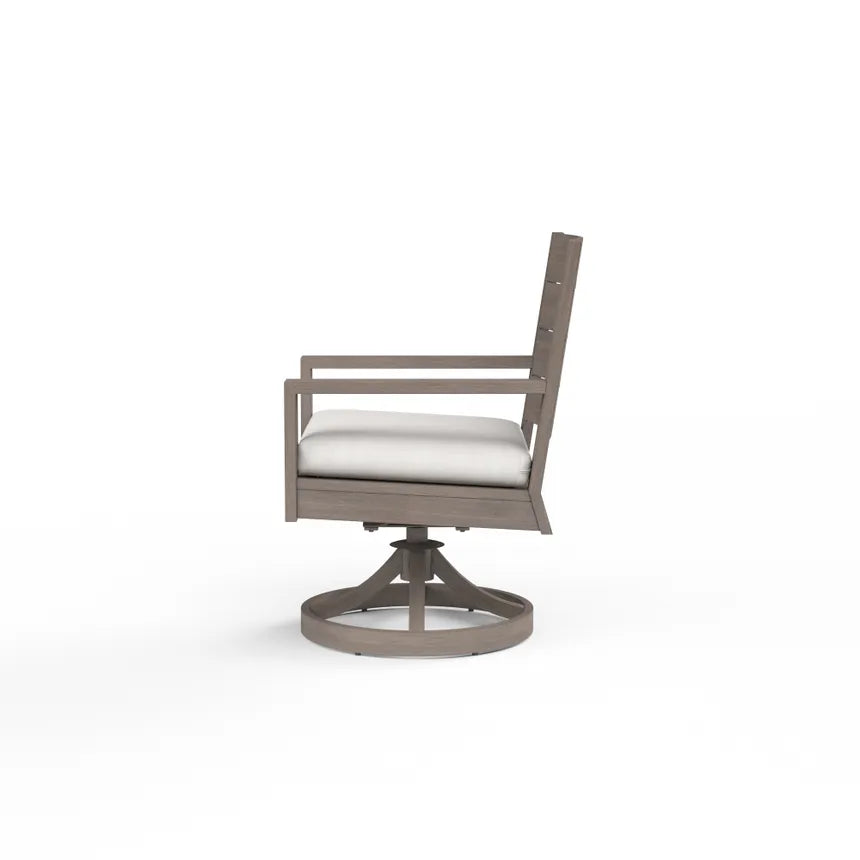 Sunset West Laguna Aluminum Outdoor Swivel Dining Chair