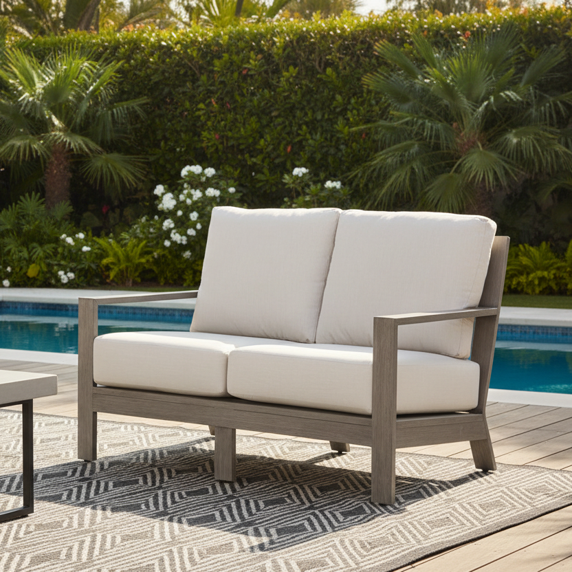 Sunset West Laguna Aluminum Outdoor Loveseat