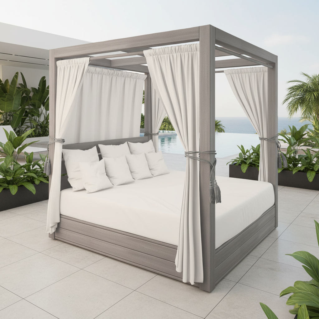 Sunset West Laguna Aluminum Outdoor Resort King Daybed