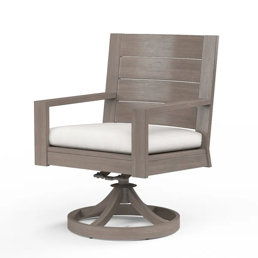 Sunset West Laguna Aluminum Outdoor Swivel Dining Chair