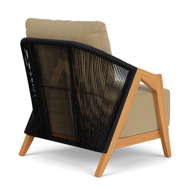 Lloyd Flanders Alpine Teak Rope Outdoor Lounge Chair