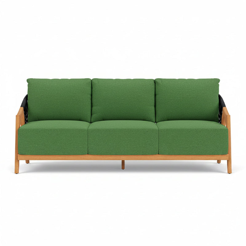 Lloyd Flanders Alpine Teak Rope Outdoor Sofa