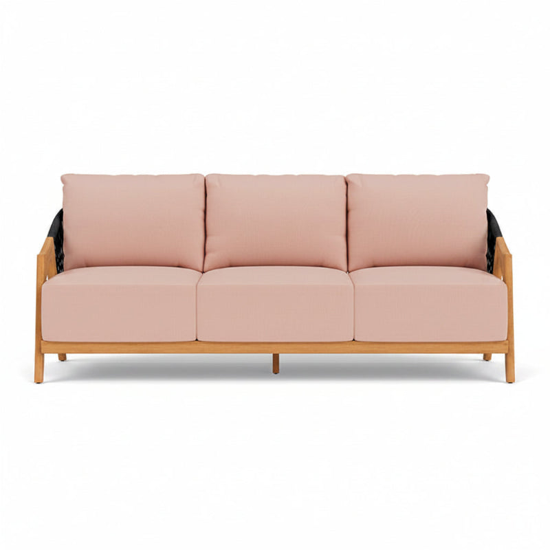 Lloyd Flanders Alpine Teak Rope Outdoor Sofa