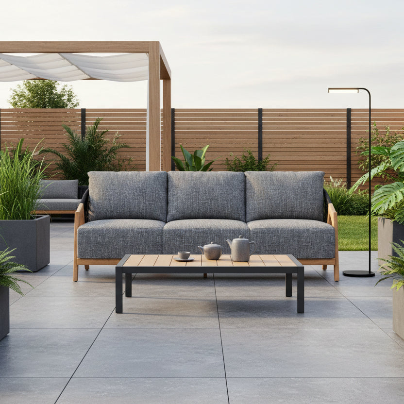 Lloyd Flanders Alpine Teak Outdoor Sofa