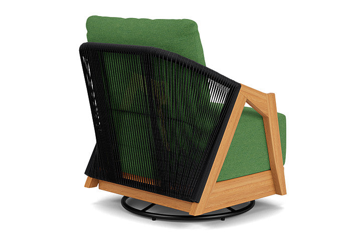 Lloyd Flanders Alpine Teak Outdoor Swivel Lounge Chair