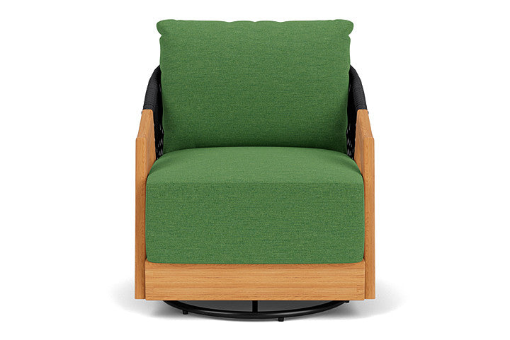 Lloyd Flanders Alpine Teak Outdoor Swivel Lounge Chair
