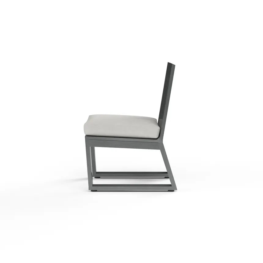 Sunset West Redondo Aluminum Outdoor Armless Dining Chair