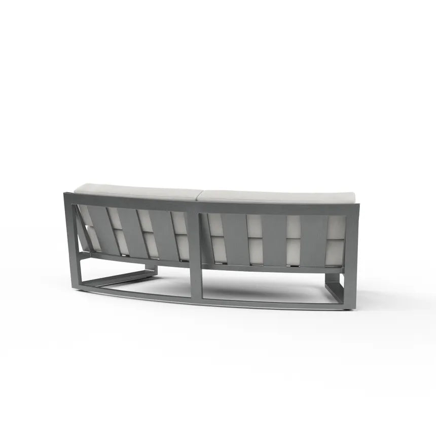 Sunset West Redondo Aluminum Outdoor Curved Sofa