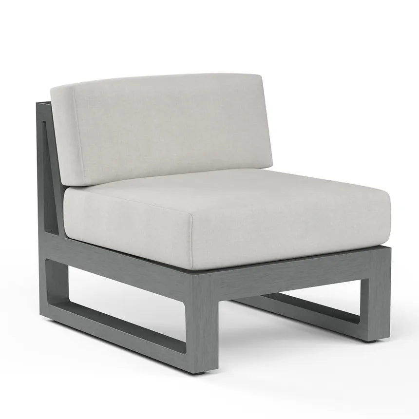 Sunset West Redondo Aluminum Outdoor Armless Club Chair