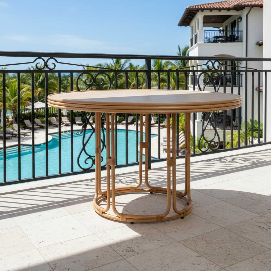 Lloyd Flanders Riviera Aluminum Outdoor 48" Round Dining Table