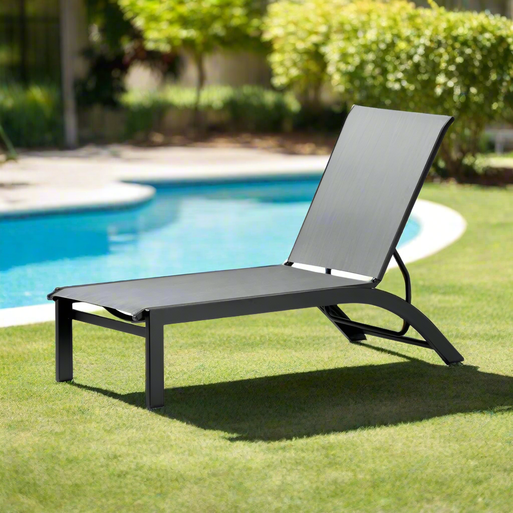 Telescope Casual Kendall Sling Stacking Armless Chaise