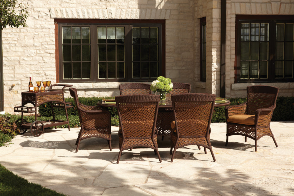 Lloyd Flanders Grand Traverse Wicker Outdoor Dining Arm Chair