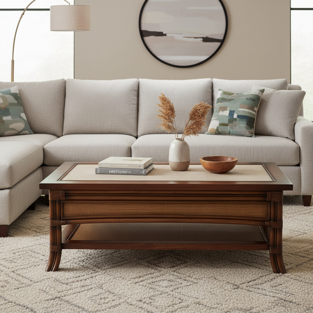 South Sea Rattan Pacifica Rattan Indoor Coffee Table