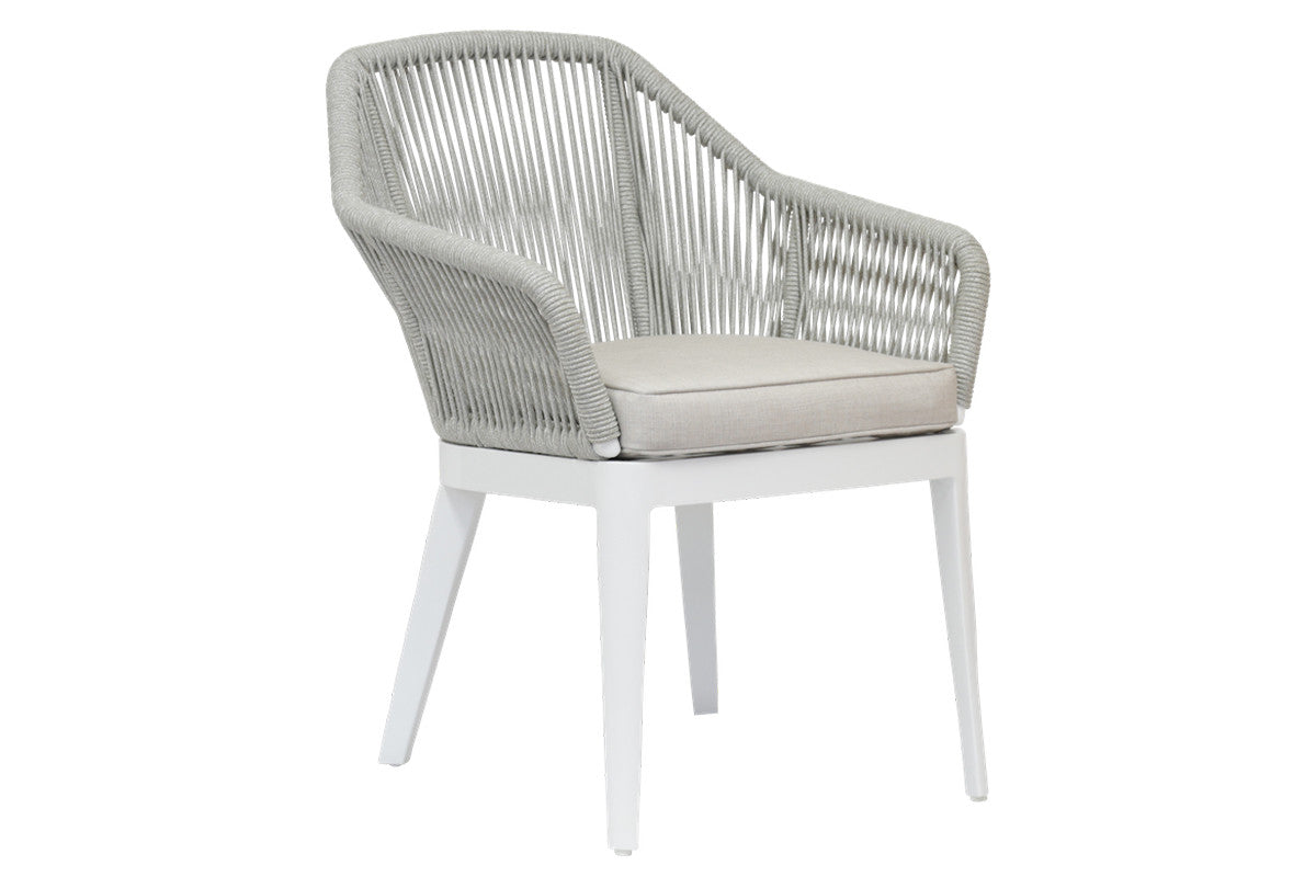 Sunset West Miami Rope Aluminum Outdoor Dining Chair