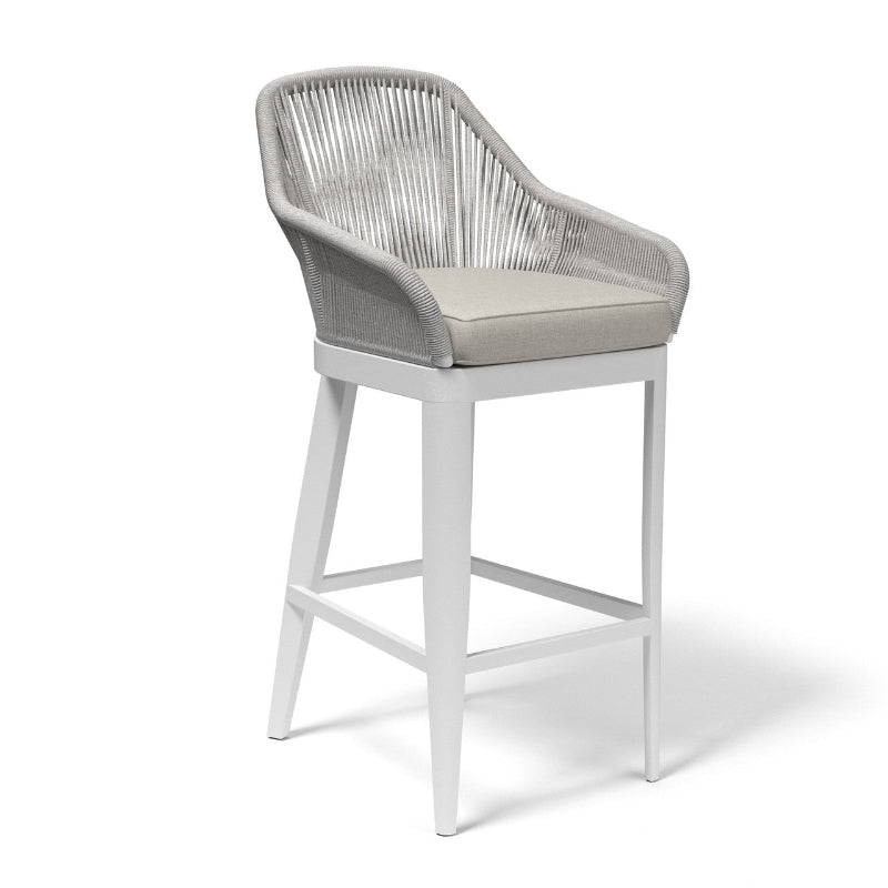Sunset West Miami Rope Aluminum Outdoor Barstool