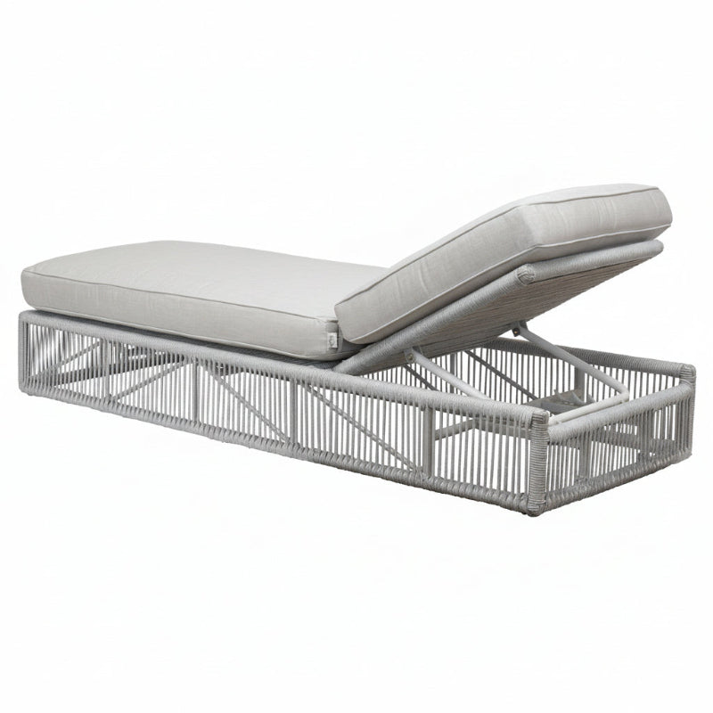 Sunset West Miami Rope Aluminum Outdoor Adjustable Chaise Lounge