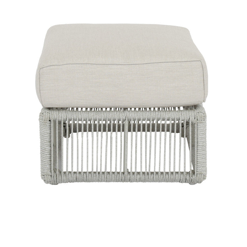 Sunset West Miami Rope Aluminum Outdoor Ottoman
