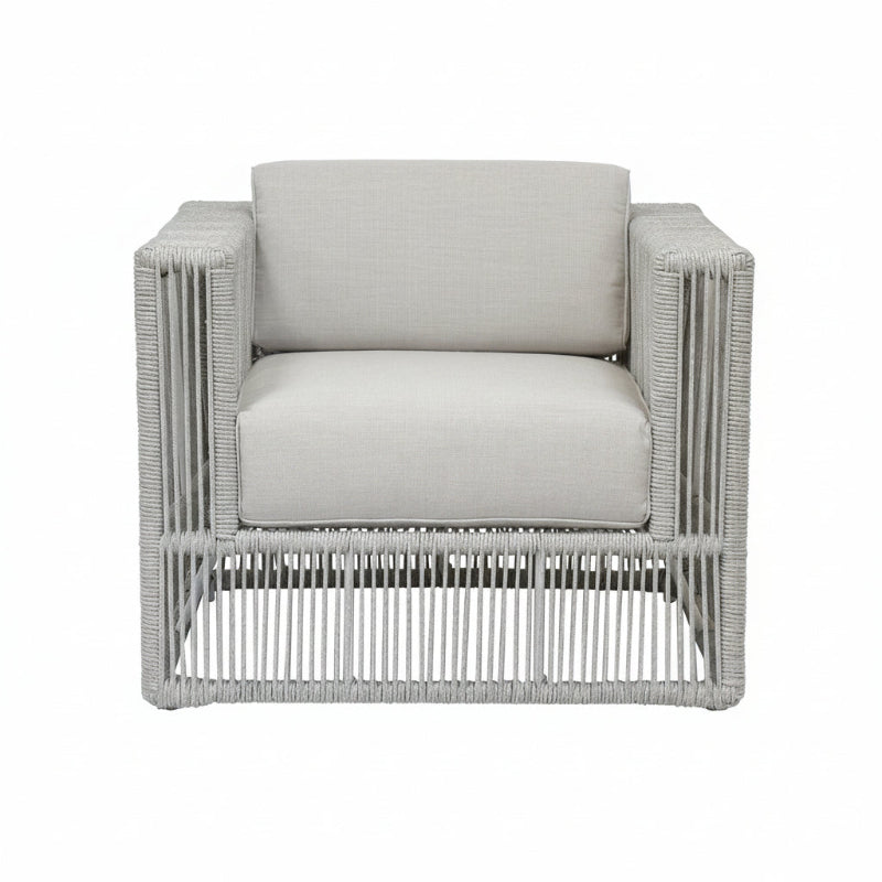 Sunset West Miami Rope Aluminum Outdoor Club Chair