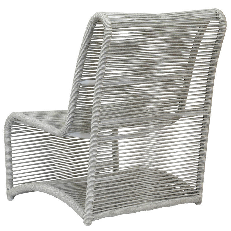 Sunset West Miami Rope Aluminum Outdoor Armless Club Chair