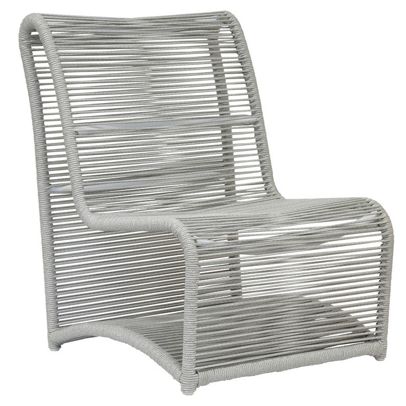 Sunset West Miami Rope Aluminum Outdoor Armless Club Chair