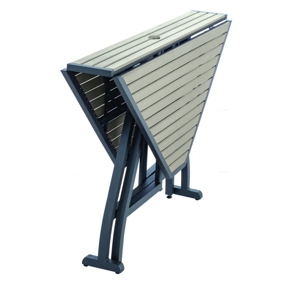 Alfresco Home Oden Dark Grey All-Weather HDPE Outdoor 43" Square Counter Table